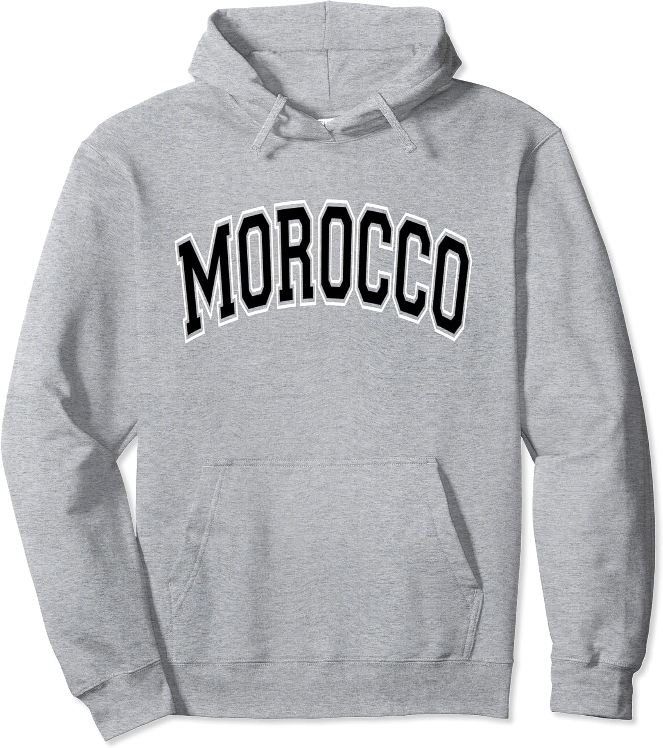 Morocco Varsity Style Black Text Pullover Hoodie Clothing